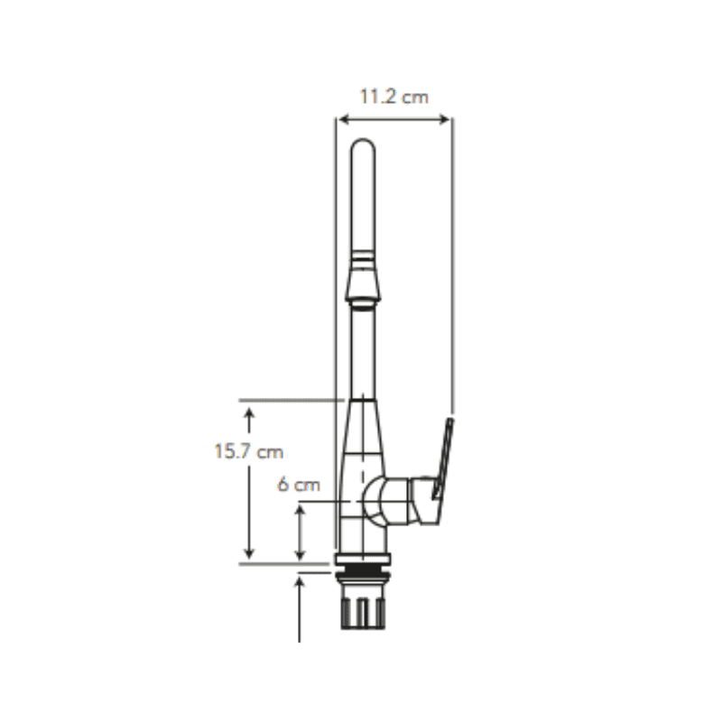 BELA MONOMANDO PARA COCINA CROMO (24.9 × 11.2 × 40.7 cm)