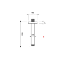 BRAZO CUADRADO FV 15CM P/INS. VERTICAL DE DUCHA (E142.31 CR)