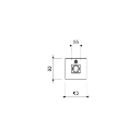 BRAZO CUADRADO FV 15CM P/INS. VERTICAL DE DUCHA (E142.31 CR)