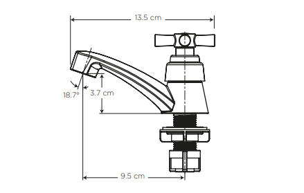 CROSS ABS LLAVE EDE SENCILLA PARA LAVAMANOS