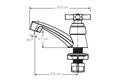 CROSS ABS LLAVE EDE SENCILLA PARA LAVAMANOS