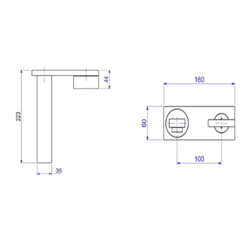 HYDRA DECA GRIFO DE PARED TORNEIRA CON CHAPA DREAM BL (1179.BL87.MT)            