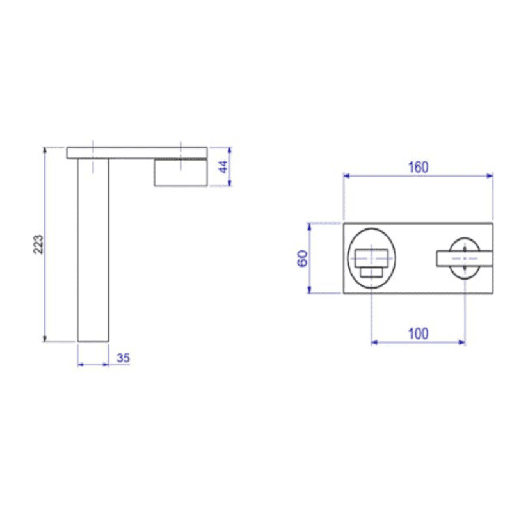 HYDRA DECA GRIFO DE PARED TORNEIRA CON CHAPA DREAM BL (1179.BL87.MT)            