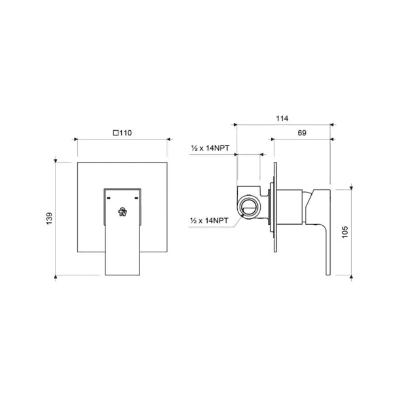 JGO.FV MEZCLADOR MONOCOMANDO P/DUCHA (E108.05/U5 CR)