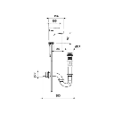 JGO.FV MONOC.CUADRADO P/LAVABO EDNA CROMO (E181/X5 CR)