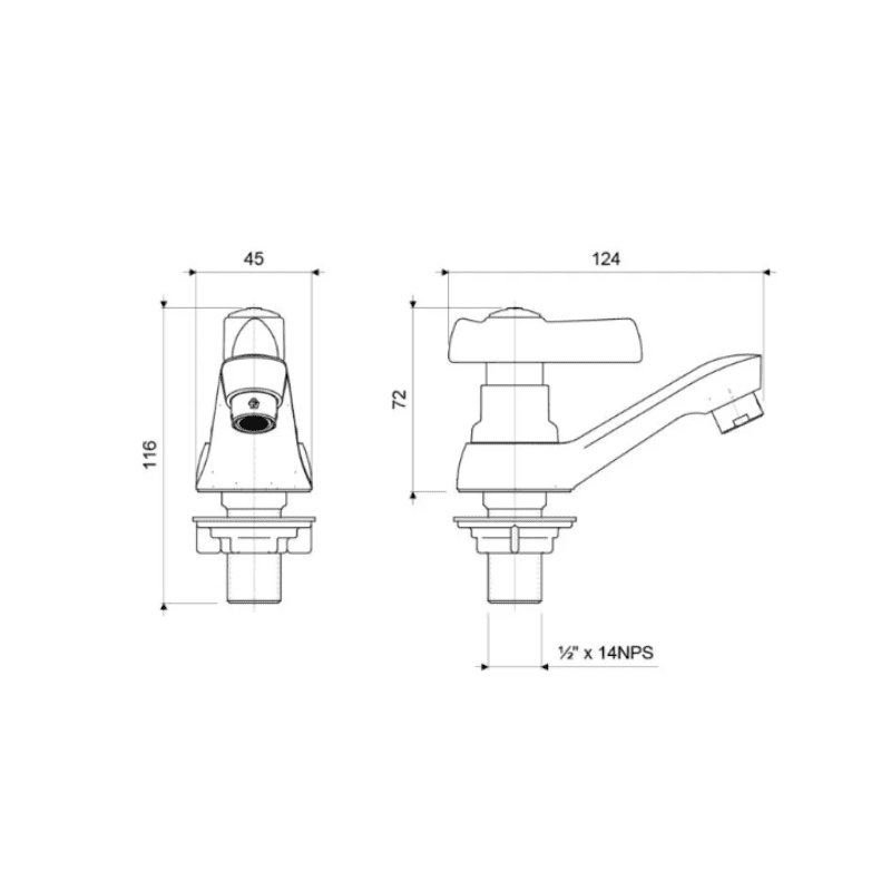 LLAVE FV PARA LAVABO FIORI LEVER (E220.01/27L CR)