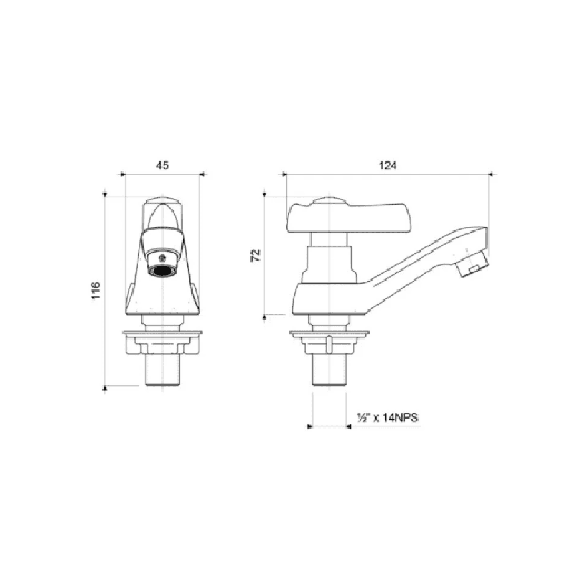 LLAVE FV PARA LAVABO FIORI LEVER (E220.01/27L CR)