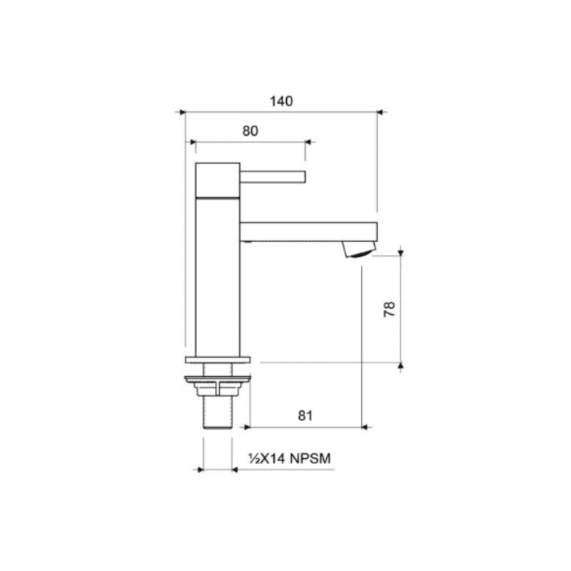 LLAVE INDIVIDUAL FV P/LAVABO DOMINIC (E226/85 CR)