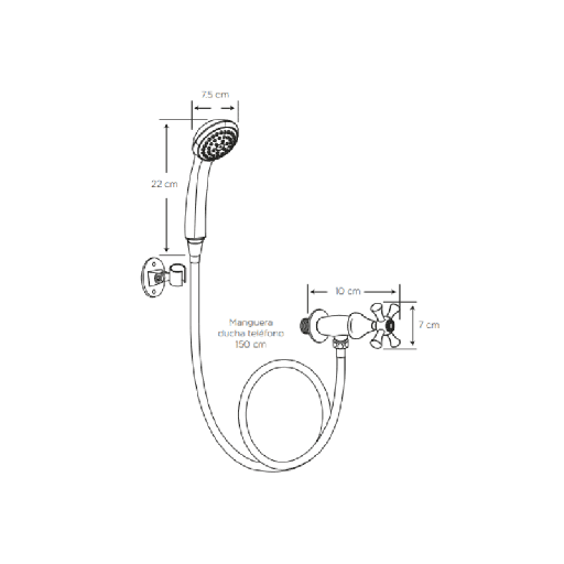 NEW PRINCESS DUCHA TELEF.1 LLAVE CROMO