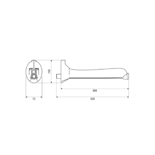 ( 3480.CO.006.E) CANO EX (BRAZO PARA DUCHA)