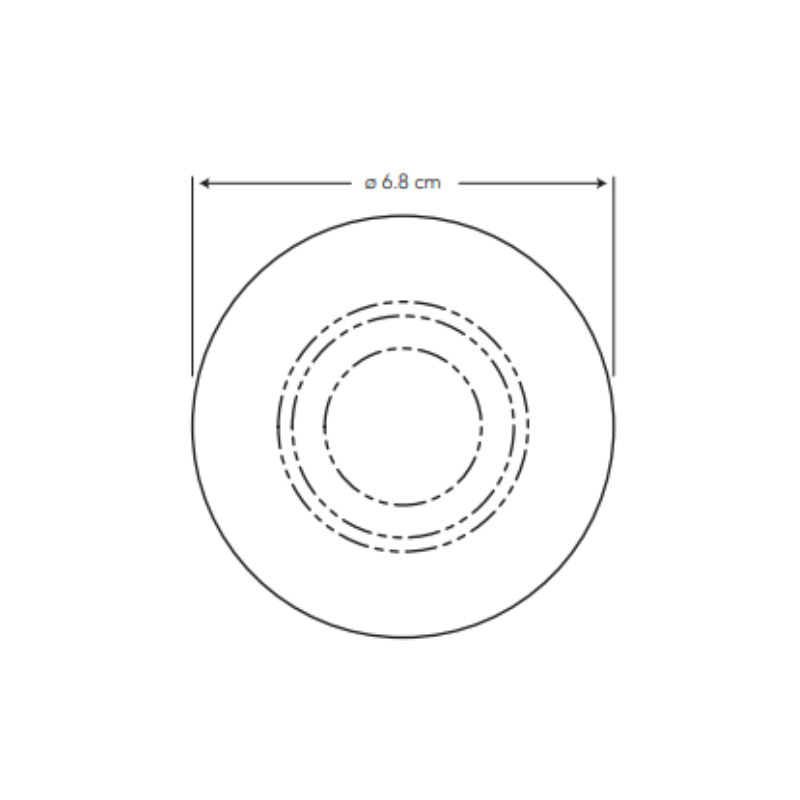 BOTON CERAMICO CROMATIC NEGRO DES PUSH