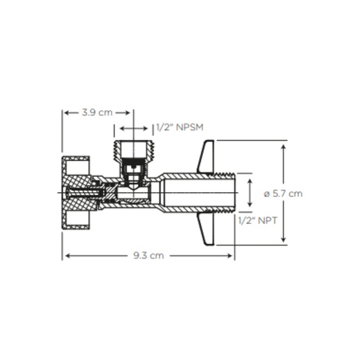 EDE LLAVE ANGULAR LAVAMANOS-MANGUERA 16" (SC0075783061BO)                       