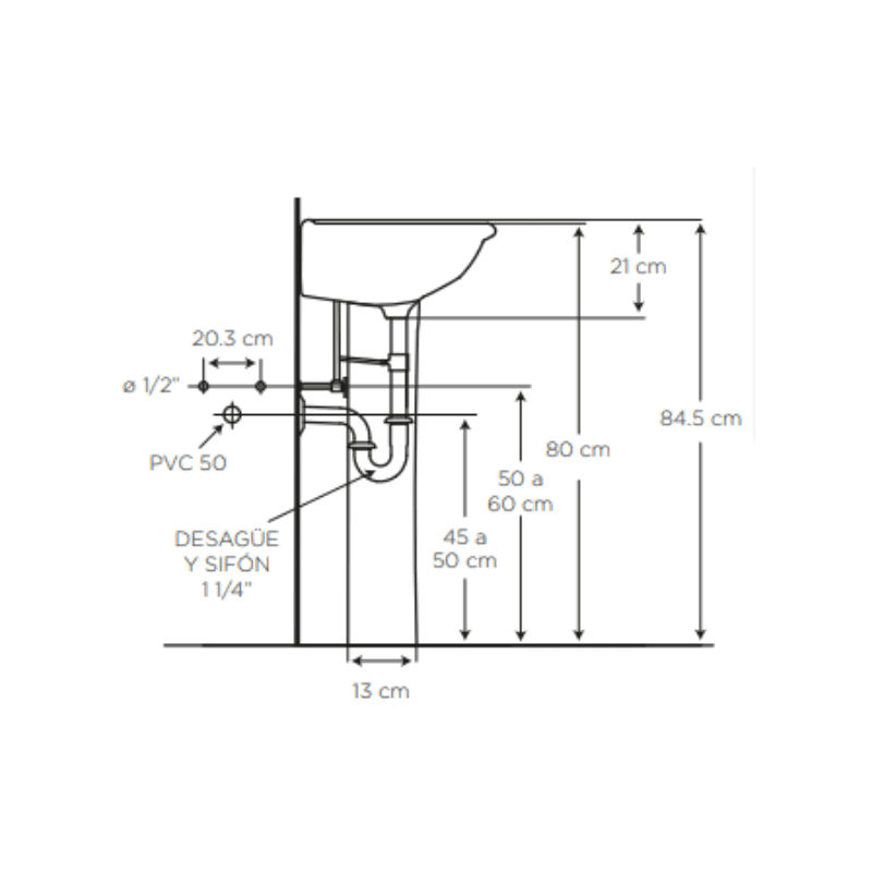 LAVATORIO CHELSEA C/P BLANCO (JS0057201301CE)                                   