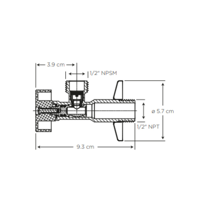 EDE LLAVE ANGULAR LAVAMANOS-MANGUERA 16"