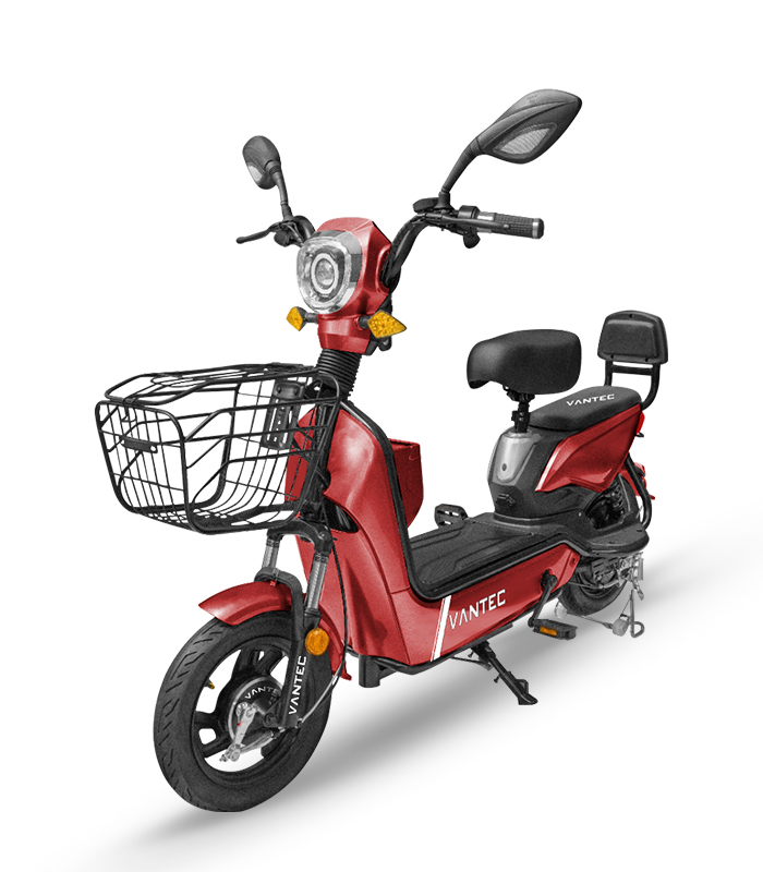 MOTOCICLETA ELECTRICA VANTEC ECORIDE ROJO ST-15 500W