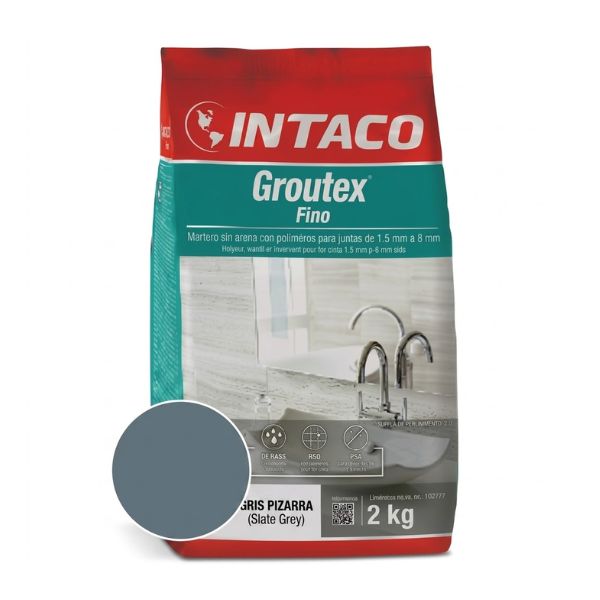 INT GROUTEX FINO GRIS PIZARRA 2KG