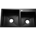 FREGADERO TREN YTHD7843A 2 POZOS CUADRADOS NANO BLACK (78X43X200) SS