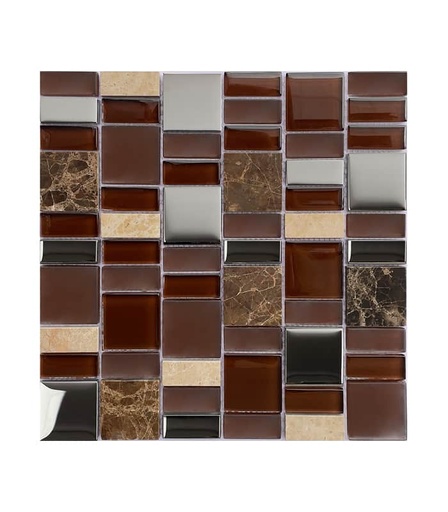 [MOSGRAMARREMP30X30] MOSAICO  MARRON EMPERADOR